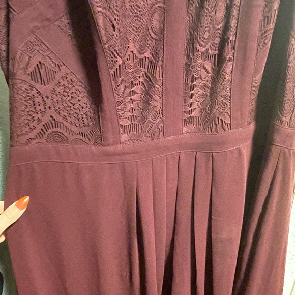 City Chic - Paneled bodice maxi dress - plum - Picture 3 of 6